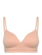 Bra Flora Seamless Lingerie Bras & Tops Soft Bras Non Wired Bras Beige Lindex