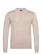 Onswyler Life Ls Polo Knit Tops Knitwear Long Sleeve Knitted Polos Beige ONLY & SONS