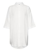 Vmnatali 3/4 Long Overshirt Wvn Ga Noos Tops Overshirts White Vero Moda