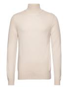 Slhnewcoban Ls Knit High Neck W Tops Knitwear Turtlenecks Cream Selected Homme