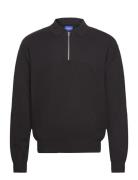 Jorray Knit Ls Polo Tops Knitwear Long Sleeve Knitted Polos Black Jack & J S