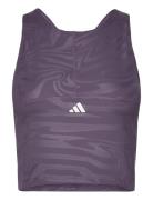 Tf Print Cro Tk Sport Crop Tops Sleeveless Crop Tops Purple Adidas Performance