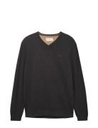 Basic V-Neck Knit Tops Knitwear V-necks Black Tom Tailor