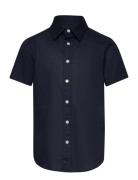 Jjelinen Blend Shirt Ss Sn Jnr Tops Shirts Short-sleeved Shirts Navy Jack & J S