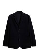 Carlton Rib Cardigan Blazer Designers Blazers Single Breasted Blazers Black J. Lindeberg