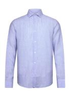 Bs Bilbao Casual Modern Fit Shirt Tops Shirts Linen Shirts Blue Bruun & Stengade