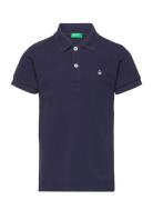 H/S Polo Shirt Tops T-shirts Polo Shirts Short-sleeved Polo Shirts Navy United Colors Of Benetton