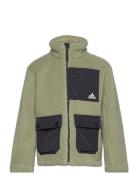 J Sherpa Jkt Sport Fleece Outerwear Fleece Jackets Green Adidas Sportswear