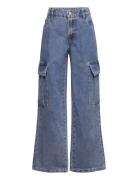 Nlntartizza Dnm Nw Wide Cargo Pant Noos Bottoms Blue LMTD