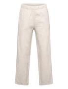 Trousers Wide Chinos Linen Ble Bottoms Chinos Beige Lindex