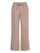 Bs Annette Pants Bottoms Trousers Linen Trousers Brown Bruun & Stengade