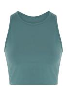 Tipped Dylan Bra Tops Crop Tops Sleeveless Crop Tops Blue Girlfriend Collective