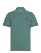 Millers River Pique Short Sleeve Polo Sea Pine Designers Polos Short-sleeved Green Timberland