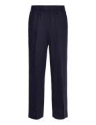 Rel Linen Blend Pull On Pants Bottoms Trousers Linen Trousers Blue GANT