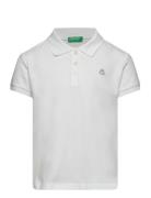 H/S Polo Shirt Tops T-shirts Polo Shirts Short-sleeved Polo Shirts White United Colors Of Benetton