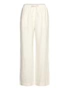 Hoys Straight String Pants 14329 Bottoms Trousers Linen Trousers White Samsøe Samsøe