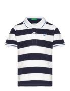 H/S Polo Shirt Tops T-shirts Polo Shirts Short-sleeved Polo Shirts Multi/patterned United Colors Of Benetton