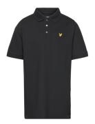 Plain Polo Shirt Tops T-shirts Polo Shirts Short-sleeved Polo Shirts Black Lyle & Scott