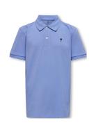 Kobprime Ss Polo Jrs Tops T-shirts Polo Shirts Short-sleeved Polo Shirts Blue Kids Only