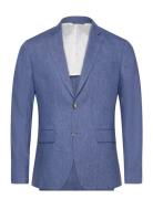 Hopper U Super Linen Blazer Designers Blazers Single Breasted Blazers Blue J. Lindeberg