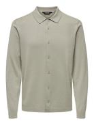 Onswyler Life Reg 14 Shirt Knit Cs Tops Knitwear Long Sleeve Knitted Polos Green ONLY & SONS