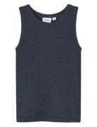 Nmmwang Wool Needle Tank Top Noos Tops T-shirts Sleeveless Navy Name It