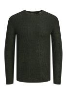 Jjelewis Knit Crew Neck Sn Tops Knitwear Round Necks Khaki Green Jack & J S