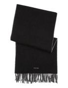 Fringes Two T S Scarf 40X200 Accessories Scarves Winter Scarves Black Calvin Klein