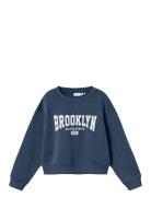 Nkfniknaks Ls Short Rlx Sweat Bru Tops Sweatshirts & Hoodies Sweatshirts Blue Name It