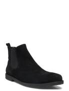 Booties - Flat - With Elastic Støvlet Chelsea Boot Black ANGULUS