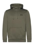 Ua Armour Fleece Hoodie Tops Sweatshirts & Hoodies Hoodies Khaki Green Under Armour