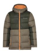 Pike Lake Ii Hooded Jacket Sport Jackets & Coats Puffer & Padded Khaki Green Columbia Sportswear