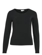 Vinora L/S O-Neck Top - Noos Tops T-shirts & Tops Long-sleeved Black Vila