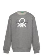 Sweater L/S Tops Sweatshirts & Hoodies Sweatshirts Grey United Colors Of Benetton