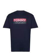 Tjm Reg Rwb Tommy Entry Tee Ext Tops T-Kortærmet Skjorte Navy Tommy Jeans