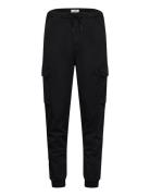 Tapered Fit Drawstri Bottoms Trousers Cargo Pants Black Original Penguin