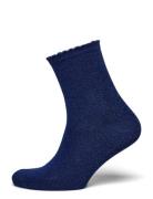 Pcsebby Glitter Long Socks Noos Bc Lingerie Socks Regular Socks Blue Pieces