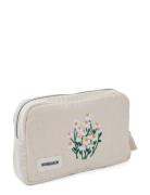 Embroidery Toiletry Bag Toilettaske Beige Humdakin