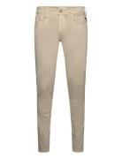 Anbass Trousers Slim Hyperflex Colour Xlite Bottoms Trousers Casual Beige Replay