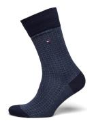 Th Men Sock 1P Th Structure Fil D Ecosse Underwear Socks Regular Socks Navy Tommy Hilfiger