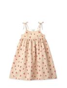 Eli Printed Dress Dresses & Skirts Dresses Casual Dresses Sleeveless Casual Dresses Beige Liewood