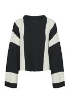 Vmgigi Ls O-Neck Pullover Lcs Rep Tops Knitwear Jumpers Black Vero Moda