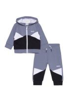 Cardigan+Trousers Sets Sweatsuits Grey BOSS