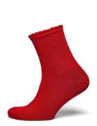 Pcsebby Glitter Long Socks Noos Bc Lingerie Socks Regular Socks Red Pieces