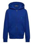 Fleece Full-Zip Hoodie Tops Sweatshirts & Hoodies Hoodies Blue Ralph Lauren Kids