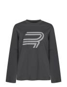 Cotton Melange Long Sleeve Sport T-shirts & Tops Long-sleeved Grey Röhnisch