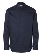 Slhslim-Performance Shirt Ls Noos Tops Shirts Business Navy Selected Homme