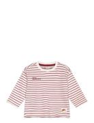 Printed Long Sleeve T-Shirt Tops T-shirts Long-sleeved T-Skjorte Red Mango