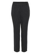 Vivar Pattern Hw Slim Pant - Noos Bottoms Trousers Slim Fit Trousers Black Vila