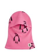 Penguin Fleece Balaclava Accessories Headwear Balaclava Pink Mini Rodini